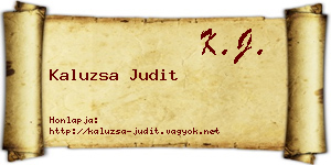 Kaluzsa Judit névjegykártya